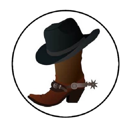 48 Cowboy Boot and Hat!!! ENVELOPE SEALS LABELS STICKERS 1.2″ ROUND