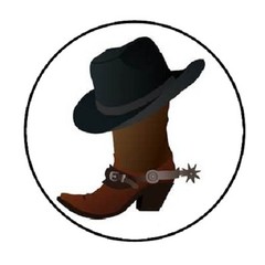 48 Cowboy Boot and Hat!!! ENVELOPE SEALS LABELS STICKERS 1.2″ ROUND