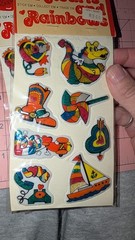 Vintage Puffy Stickers Hearts And Rainbows Glitter Puffy Sticker New Pack READ