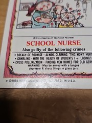 Vintage 1980s Garbage Pail Kids Mouth Phil Sticker 140a ¿