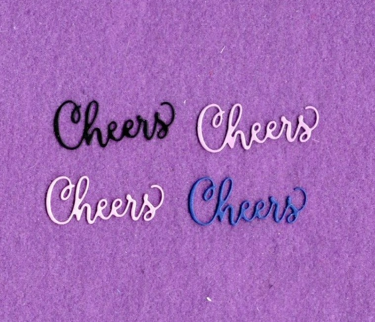 WINE CHEERS die cuts scrapbook cards