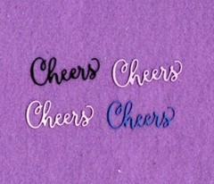 WINE CHEERS die cuts scrapbook cards