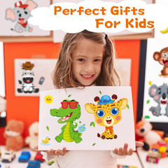 Animal Stickers for Kids – 48 Pcs Safari Birthday Decorations Wild Zoo Jungle St
