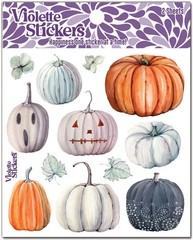 Violette Stickers 2 Sheets Halloween Ghost Pumpkins White Orange Black