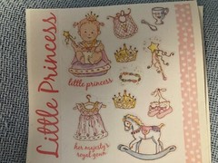 Little Girl Baby Princess sticker sheet, Pink