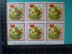 Vtg 1994 Scholastic FRANKLIN the Turtle Children’s Book Character Stickers (6)pc