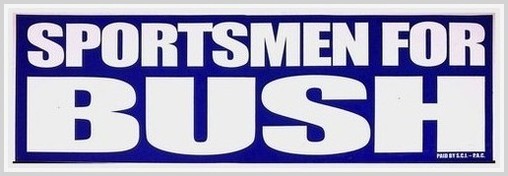 Sportsmen for Bush Bumper Sticker SCI FEC Republican Hunting 1990s USA