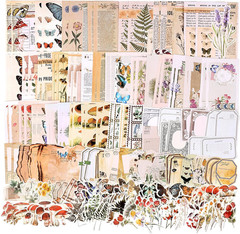 200Pcs Vintage Junk Journal Supplies,Scrapbook Supplies Scrapbooking