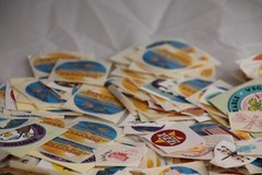 Lot of 497 Discover Izzit Bug Dog Flower Heart Flag School Stickers Loose Unused