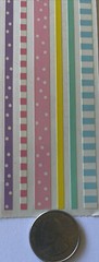 PASTEL Design Line Border Stickers (6pc)Mrs.Grossman’s•Stripes •Borders•Dots•