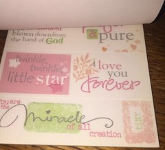 Deja Views Baby Girl 268 Sticker Tablet Infant Miracle Blessing Scrapbook POS-30