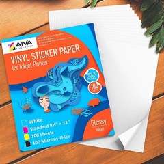 Waterproof Printable Vinyl Sticker Paper – 100 Sheets