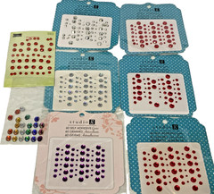 Scrapbook Embellishments Lot Of 8 Studio G 18 RHINESTONE ACCENTS 4 Sealed