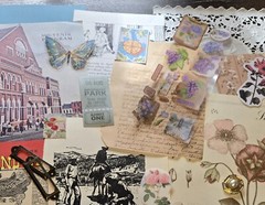Lot Junk Journal Paper Stickers Tickets Tags Labels Ephemera Vintage Post Cards