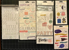 Crate Paper HOORAY! 6×8 Paper, Ephemera, 6×12 Stickers, Thickers, Puffy PARTIALS