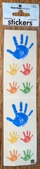 Paper House Sticky Pix Colorful Hand Prints Art Paint School Scrapbook Stickers