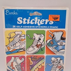 VTG Vintage Eureka Paper Magic Group 36 Stickers Pack Sneakers Rollerblades