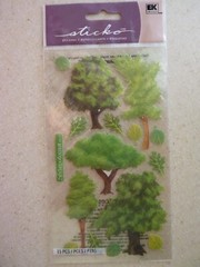 Sticko VELLUM TREES Stickers Sealed Package EK Success