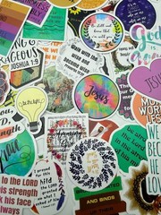 20 Christian Bible Stickers Religious Faith Jesus God Decals Laptop Journal NEW