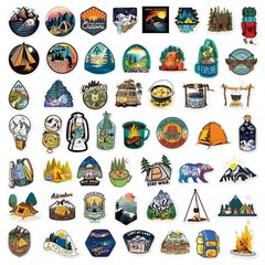 100pcs National Park Stickers, Outdoor Camping Traveling,051 EFG