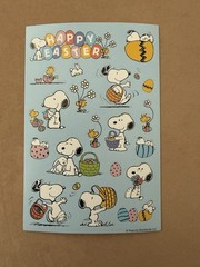 Peanuts Snoopy Happy Easter Bunny Spring Eggs Hunt Stickers Sticker Sheet Schulz