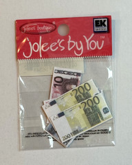 RARE Jolees Mini Dollars Euro Bills Europe Money Bank Notes Miniatures Scrapbook