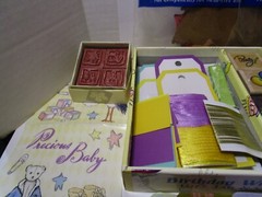 Mixed Lot of Scrapbooking Supplies – Stamps, Frames, Shapes, Embosser, Ink, Tags