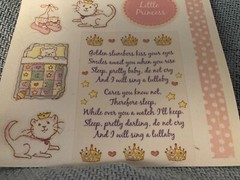 Little Girl Baby Princess sticker sheet, Pink