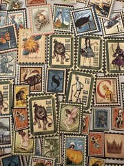 450 Pc Graphic 45 Ephemera Faux Stamp Die Cuts Junk Journal Scrapbooking Lot