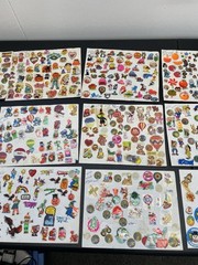 Vintage 80s Sticker Book Pages Scratch and Sniff Puffy Stickers Halloween