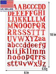 10 Sheets Letter Stickers Colorful Glitter Self Adhesive Alphabet Sticker Shiny