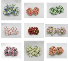 20*1.5 cm Mulberry Paper Rose Flower Craft Wedding Card making