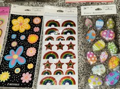 Vintage Hallmark Stickeroni Stickers Lot Rainbow Disney Cars Toy Story Snoopy ++