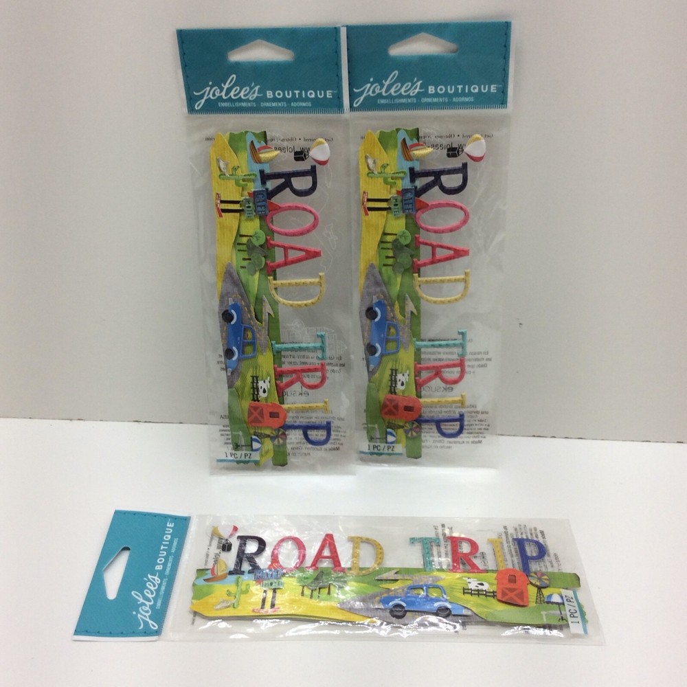 3 – Jolee’s Boutique Road Trip TW15 50-60450 Scrapbooking 3D Sticker