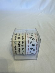 Joann Scrap Essentials Paw Print Dog Cat Ribbon Scrapbook New