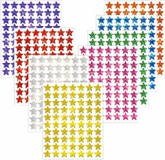 2800 PCS Star Stickers for Kids Reward, 8 Colors Holographic Small Star Stickers