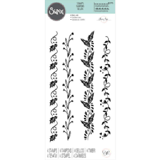 Sizzix Stamping Acrylic Stamps – ORGANIC BORDERS – #665976