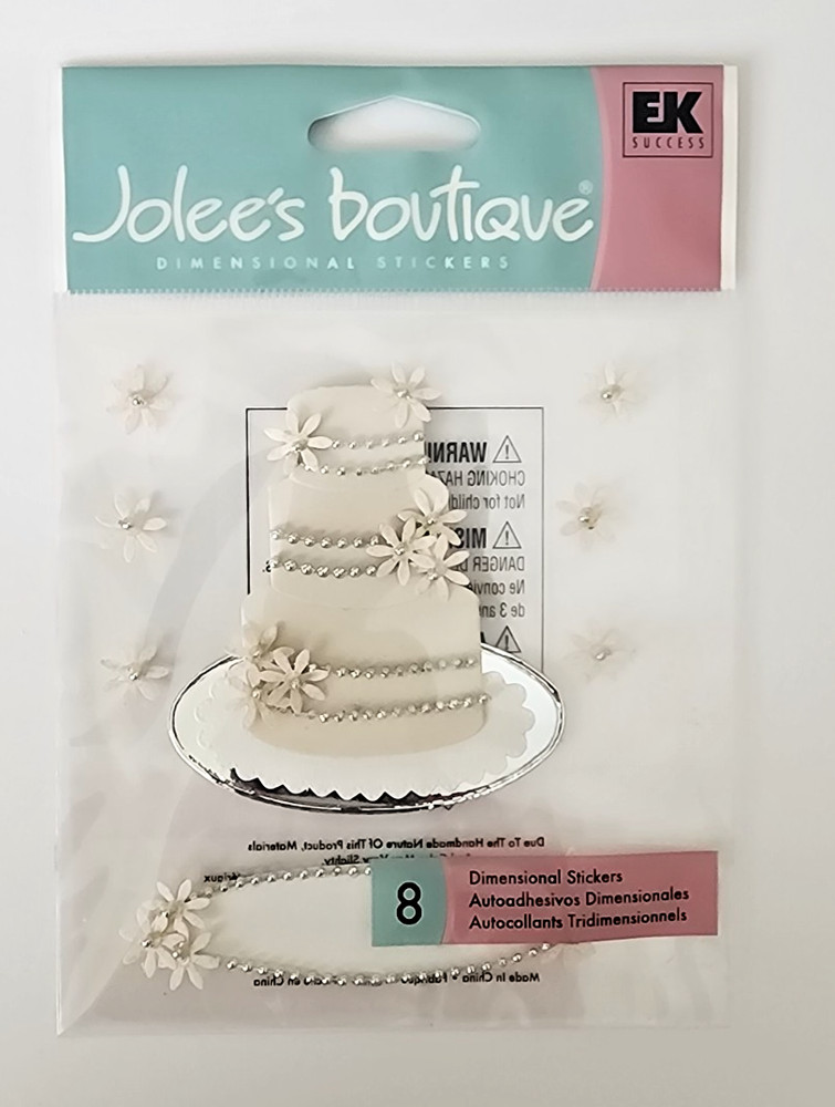 RETIRED Jolee’s Boutique 3D Embellishments – Wedding Cake – SPJB018