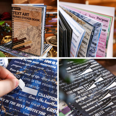 2438 Bronzing English Motivational Phrase Stickers, 40 Sheets for Journal Quote