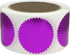Envelope Seals Serrated Edge Color Labels | 2″ inch | 500 Pack | Pick One Color