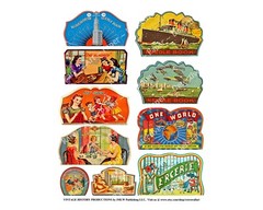 Needle Book Sewing Labels, 1 Sticker Sheet, Vintage Advertising Reproductions