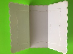 Vintage Card Stock Paper #44 embossed flowers / border Invitations 8 1/2 x 11