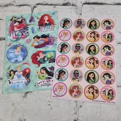 Disney Princess Scrapbooking Stickers Lot Of 2 Sheets In Different Styles