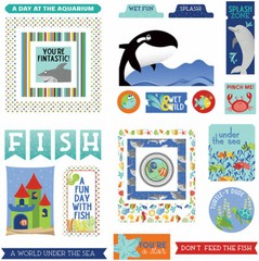 Scrapbooking Crafts Die Cuts Fish Tales Shark Dolphin Castle Don’t Feed Star Sea