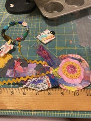 Unique Handmade Ephemera, Scrapbook,Junk Journal,tag,embellishment Mixed Media