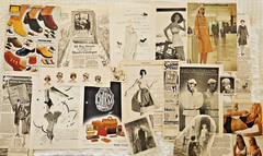 LOT 25 pc Vtg WOMEN/GIRLS FASHION Ephemera Pack Junk Journal Scrapbook Print Ads