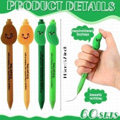 60 Pcs Positive Pens Bulk Potato Pickle Back to School Gifts with Motivationa…