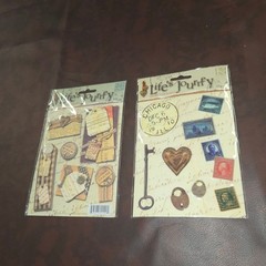 K&Company Lifes Journey Scrapbook Embellishment Lot 10 Packs Vintage Style Mixed