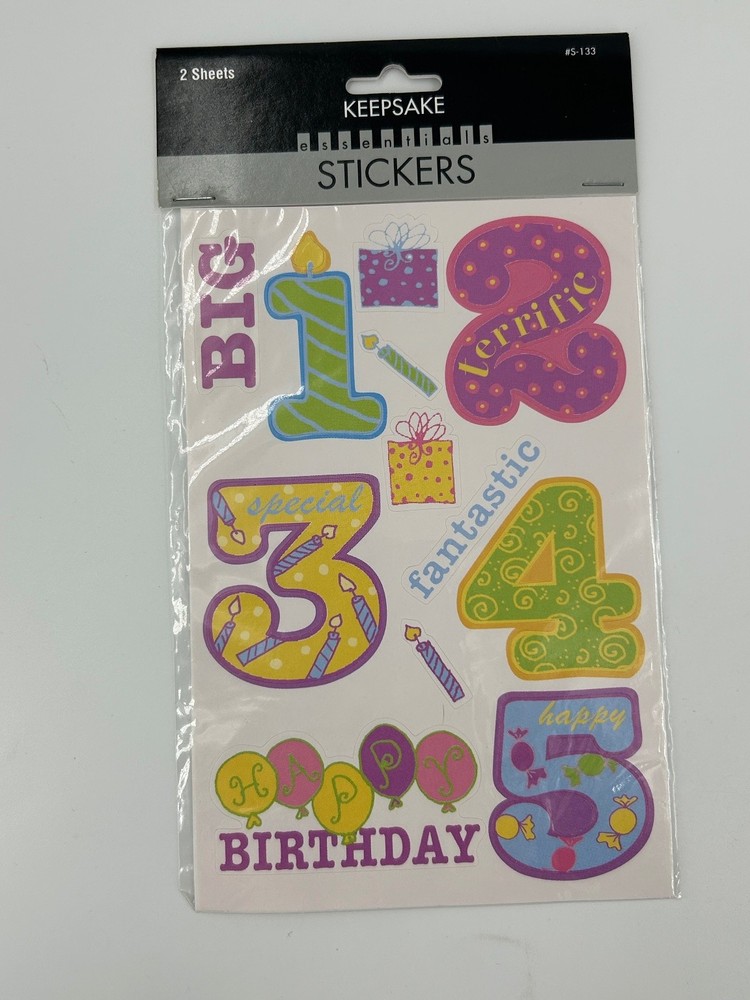 Keepsake Essentials Stickers Party 2 Sheets Acid/Lignin Free
