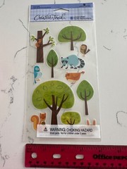 American Greetings Creative Touch Forest Trees Raccoon Owl Squirrel Scrapbooking
